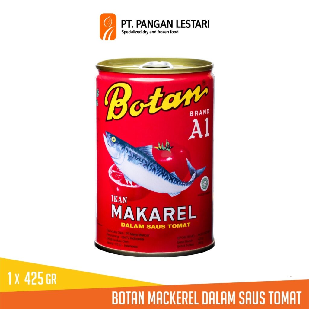 BOTAN Mackerel in Tomato Sauce (425 gr) - Pangan Lestari